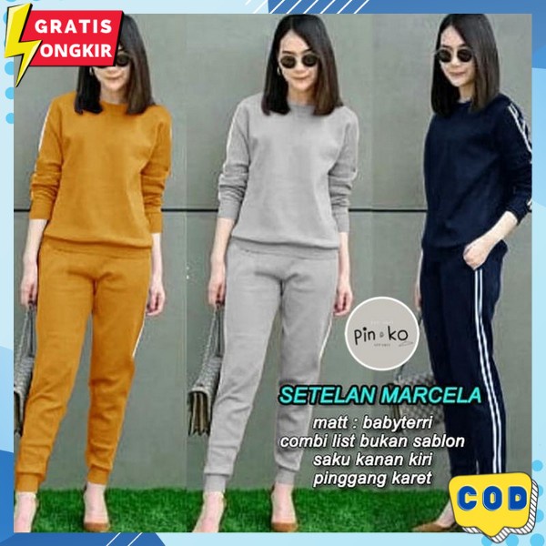 Setlan Wanita Jogging Oneset Model Korean Style One Seat Baj Fitnes Detelan Senam Aerobik Pakaian Ol