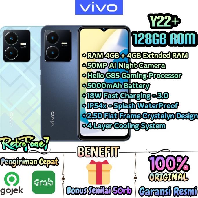 Sale Vivo Y22 - Ram 8Gb - Kamera 50Mp - Helio G85 Gaming Prosesor - Garansi Termurah Terlaris