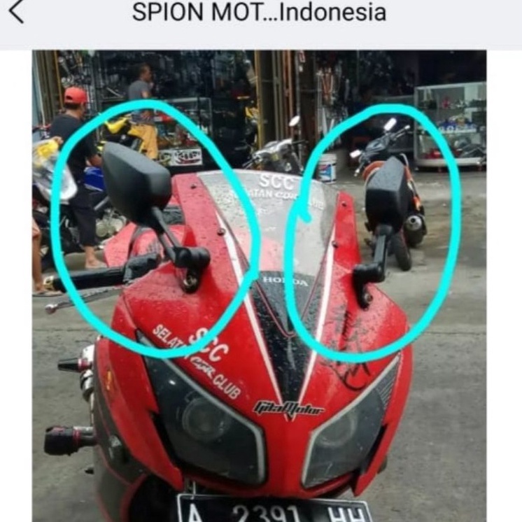 PALING LARIS. SPION MOTOR FERING CBR 150R CBR 250R NINJA 250 SPION R15 MODEL DUCATI SEPASANG FASBIKE