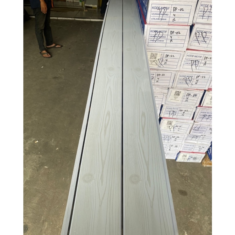 ➨Sale➮ WTB7K Plafon PVC serat kayu putih nat glossy Denta Plafon DP 22 E56 ✱Baru