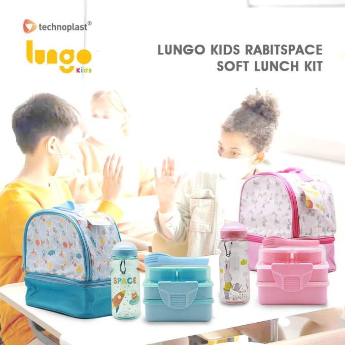 LUNGO KIDS RABITSPACE SOFT LUNCH KIT / LUNCH BOX SET