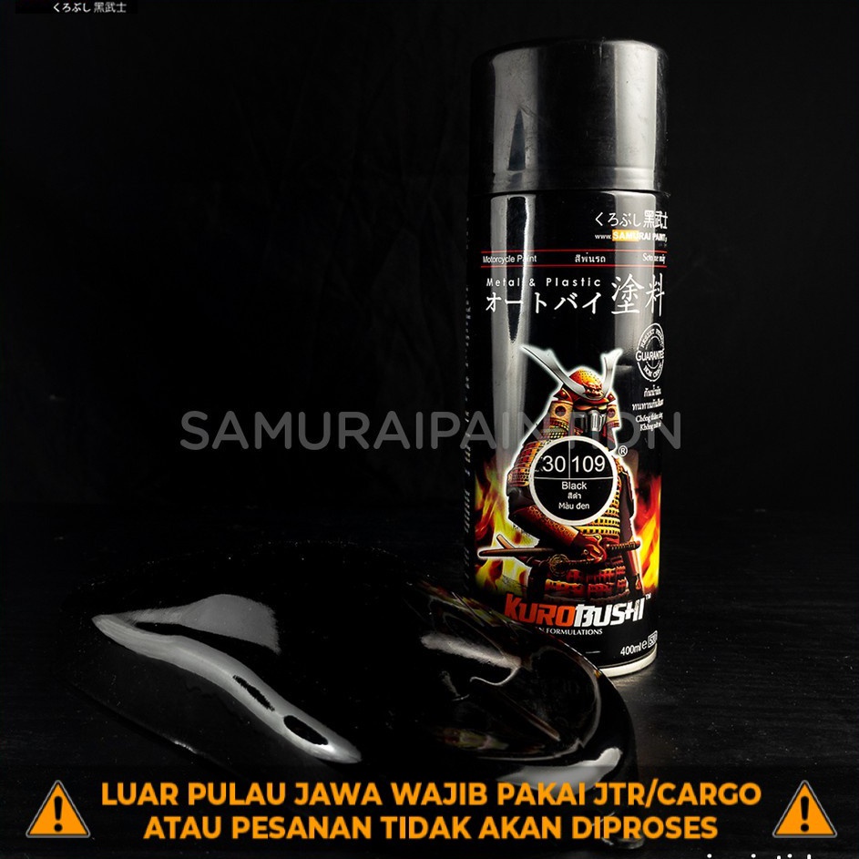 

Promo⁂ FTY0G Pilox Cat Samurai Paint 109 Hitam Glossy Kilap / Black Standard 400ml W33 ❁Harga Murah