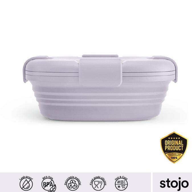Original Stojo Jr, Collapsible Box 24 oz / Kotak Makan lipat - Lilac