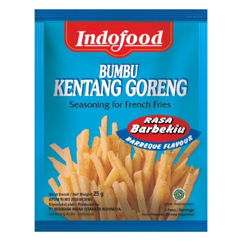 

° Indofood Bumbu Kentang Goreng Rasa Barbekiu 25gr