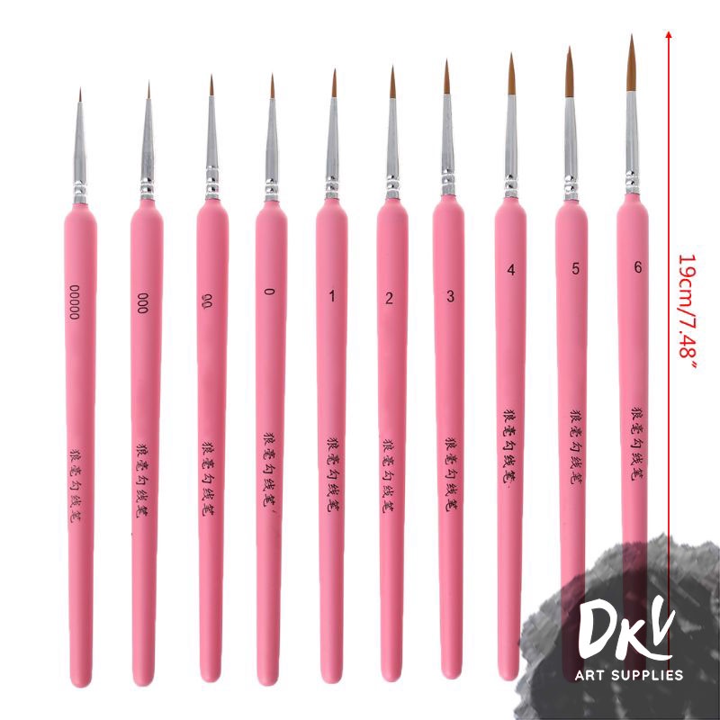 

D4E KUAS LUKIS LINER WEIZHUANG TIP NYLON BULAT SATUAN / WEI ZHUANG ROUND BRUSH D6E