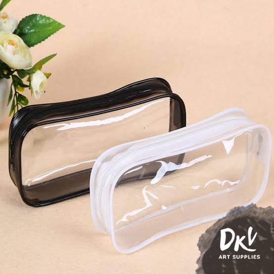 

MT3 KOTAK PENSIL KOREA / TEMPAT PENSIL TRANSPARAN TRANSPARENT PVC CASE PLASTIK RESLETING SIMPLE