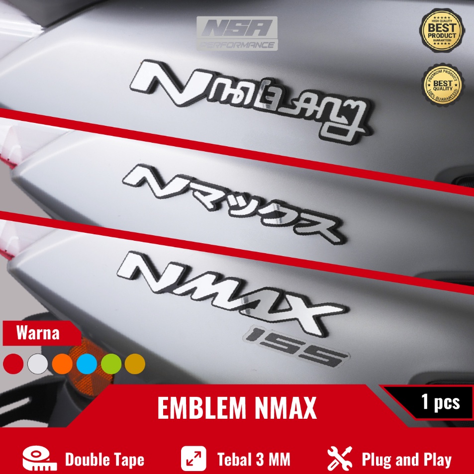 Model Terkini Hkl 2PCS EMBLEM NMAX 3D LOGO NMAX JEPANG EMBLEM MOTOR BUKAN STIKER ATAU STICKER TIMBUL