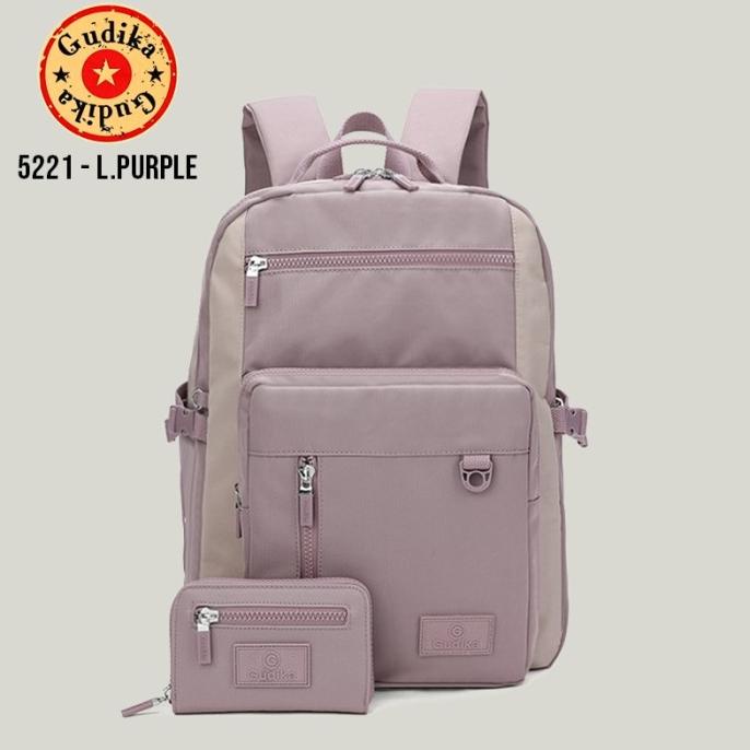 Tas Gudika 5221 - Tas Ransel Laptop Usb Set Dompet Wanita Pria Import