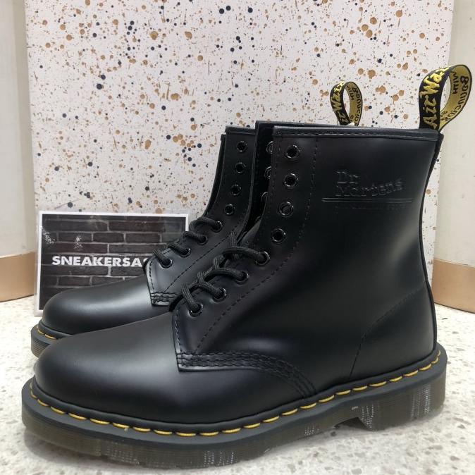 Docmart Boots Dr Martens 1460 High Smooth Boot Black Leather Lace Up Original
