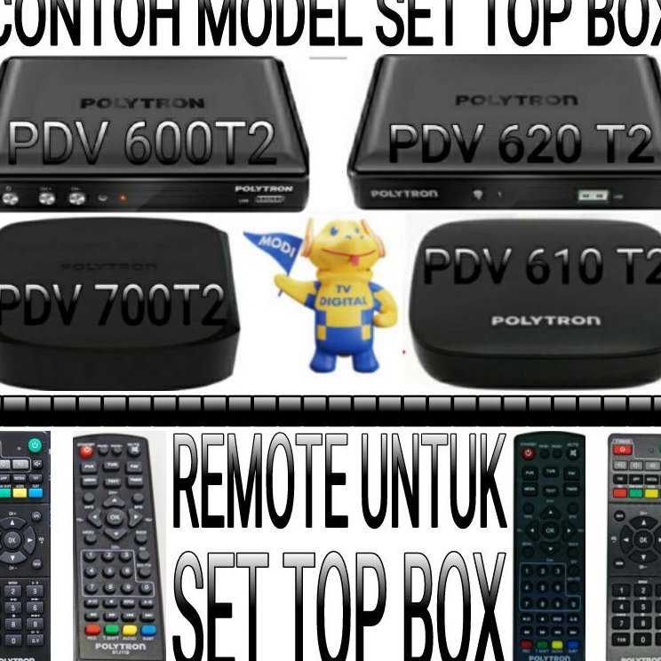 ￣TtS REMOTE UNTUK SET TOP BOX POLYTRON LANGSUNG/TINGGAL PAKAI l Murah ★★.
