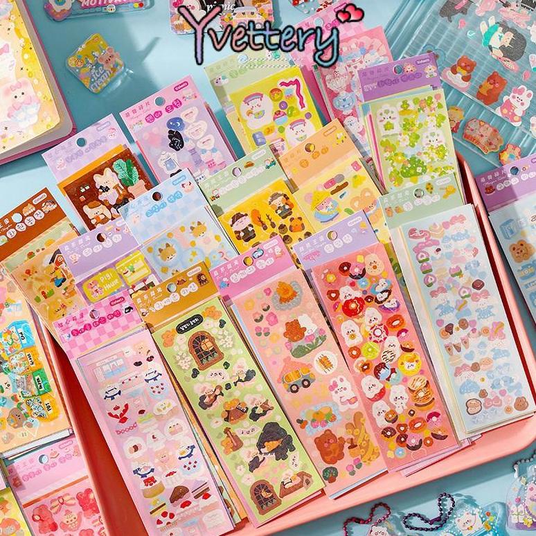 

Promo Cod 10Pcs/Set Hias Shiny Cute Animals Cat Bear / Kartun Lucu Karakter Beruang Kucing Diy Diary Jurnal Palnner Stiker Untuk Dekorasi-Yy