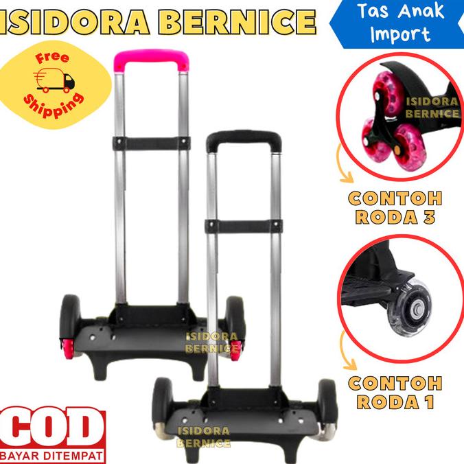 Trolley Troli Lipat Roda 3 Roda 6 Roda 2 Untuk Tas Sekolah Anak