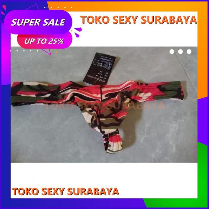 G STRING PRIA MOTIF LEOPARD ARMY TENTARA MACAN TUTUL CELANA DALAM THONG PANTY LAKI LAKI 