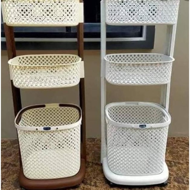 keranjang laundry plastik 3 susun Sherlant