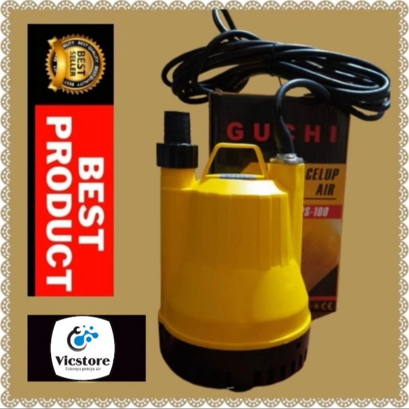 Pompa celup GUCHI BPS-100 air kolam 100 watt kls waterplus ss-c-100