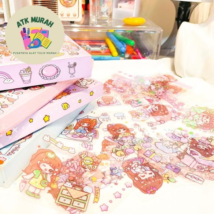 

Paket Sticker Box 400 Lembar Journaling Journal Sticker Momo Lucu Warn