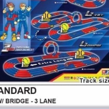 PTR TREK ARENA JALANAN TAMIYA 3 JALUR SET TRACK IMAGE
