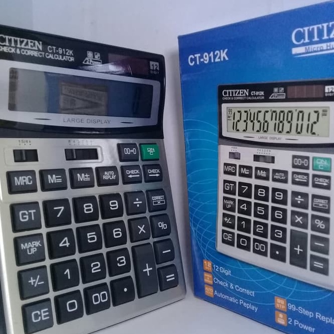 

12.12 Fasion sale KALKULATOR CITIZEN CT-912K CALCULATOR baterai aa mudah 12 digit cek ulang dengan KUALITAS 912 K 