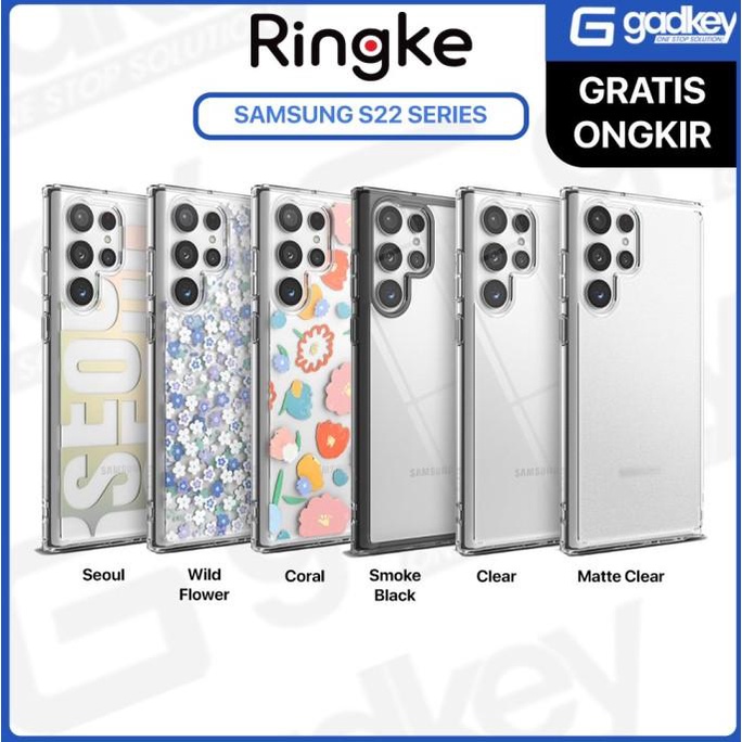 Case Samsung Galaxy S22 Ultra Plus Ringke Fusion Clear Soft Casing - S22, Clear Limited Edition