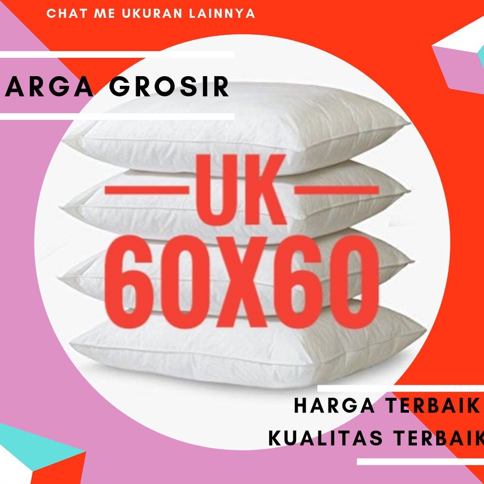 ★★ IkI BANTAL SOFA KURSI UKURAN 60x60  ISI SILIKON sedia UK 40 45 50 70 30 ✯ ★★★★★