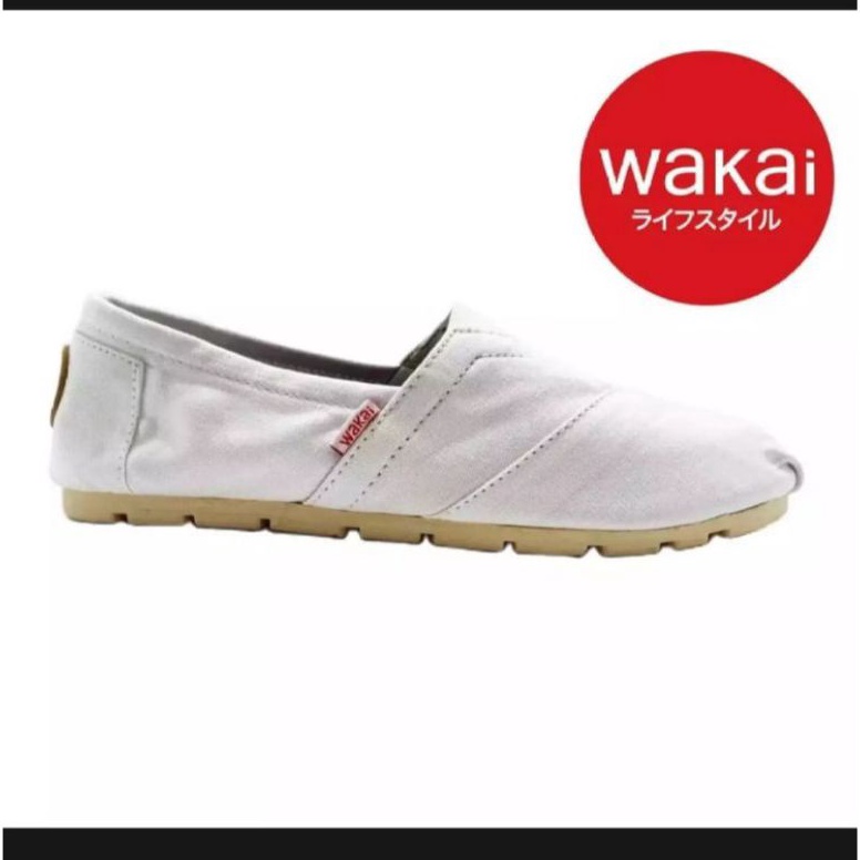 STOK TERBARU slip-on/slip-on pria/slip-on wanita/Wakai/Wakai putih polos/Wakai pria/Wakai wanita