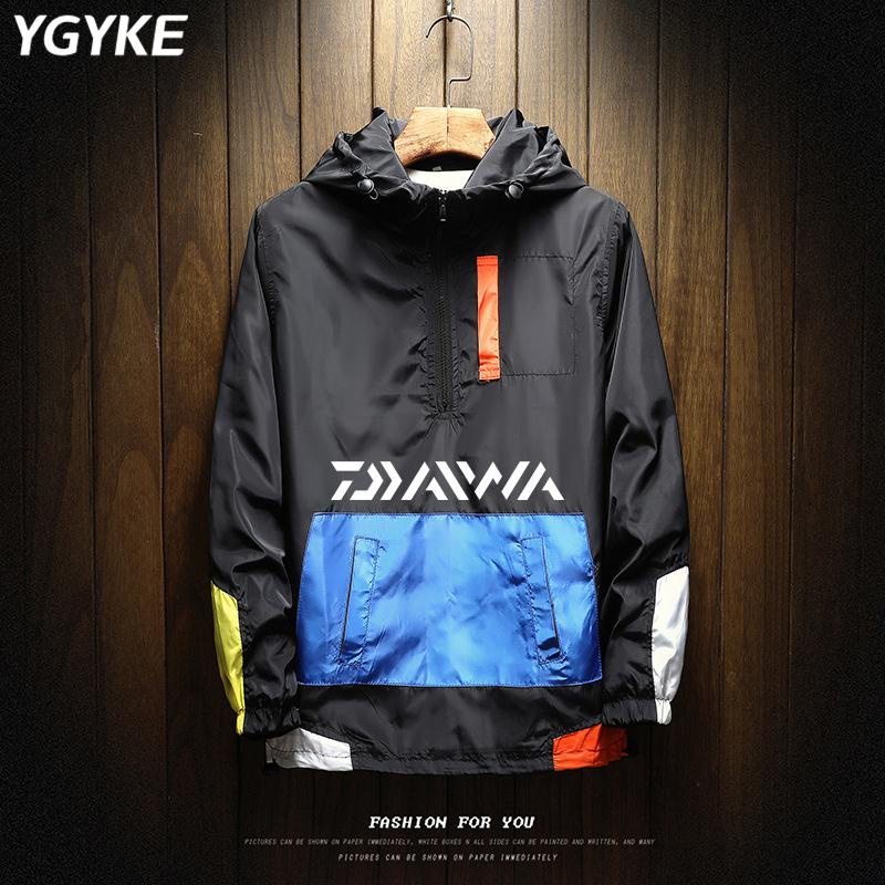 ❤Aoku 2023DAIWA Comfortable Fashion Daiwa Waterproof Hiking Jacket Men's Outdoor Fishing hoodie
