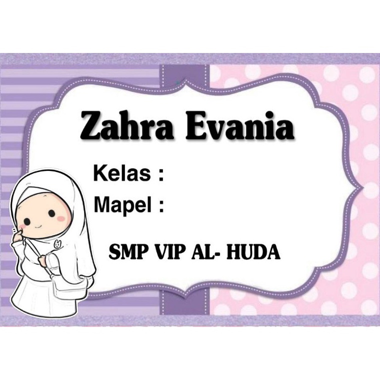 

GFDQ5296 HOT ( ISI 50 PCS) LABEL BUKU SEKOLAH ANAK BISA CUSTOM NAMA
