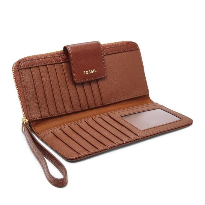 Fossil Madison Zip Medium Brown Dompet Wanita Swl2228-210 Ammanilah