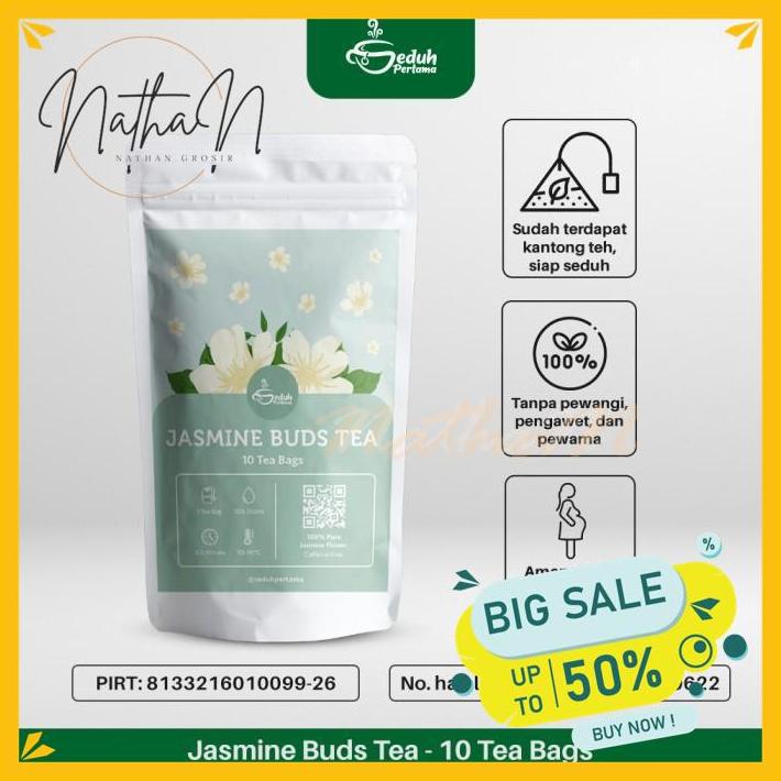 

10 TEA BAG - JASMINE BUDS TEA | FLOWER TEA SIAP SEDUH KEMASAN EKONOMIS TERBAIK !!