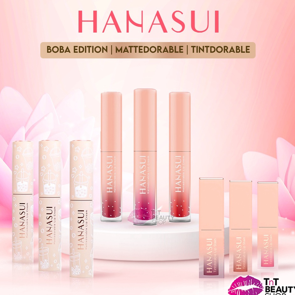 trxC7o2N Hanasui Mattedorable Lip Cream | Matte Dorable LipCream Lipstick Cair Mate Hanasui | BOBA E