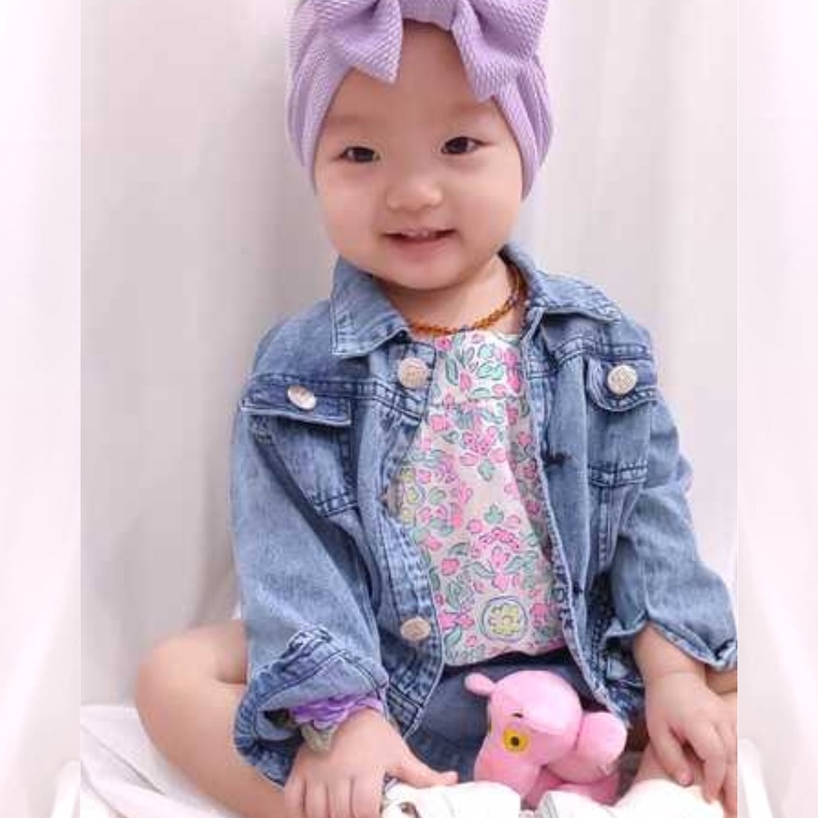 NHRZ1309 Star 6.6  Jaket Levis Anak Bayi Perempuan Usia 0-5 Tahun