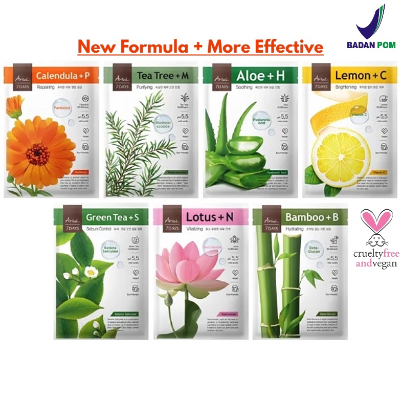 WW49 Ariul 7 Days / 7Days Sheet Mask Masker Wajah 20ml ↔Terupdate