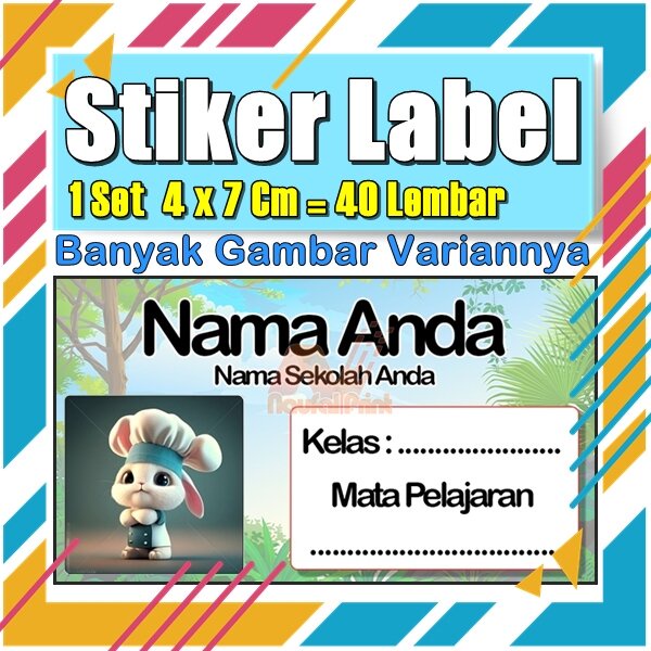 

Stiker Label Nama Buku Pelajaran Anak Karakter Hewan Lucu Cute Murah Sticker Kecil Banyak 20 Lembar Anime Vol-49