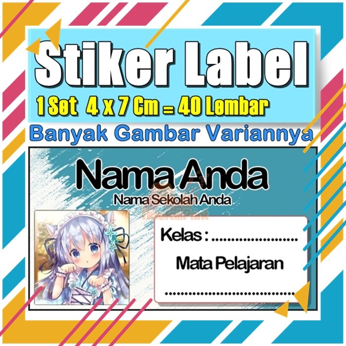 

Stiker Label Nama Buku Pelajaran Anak Karakter Hewan Lucu Cute Murah Sticker Kecil Banyak 20 Lembar Anime Vol-279