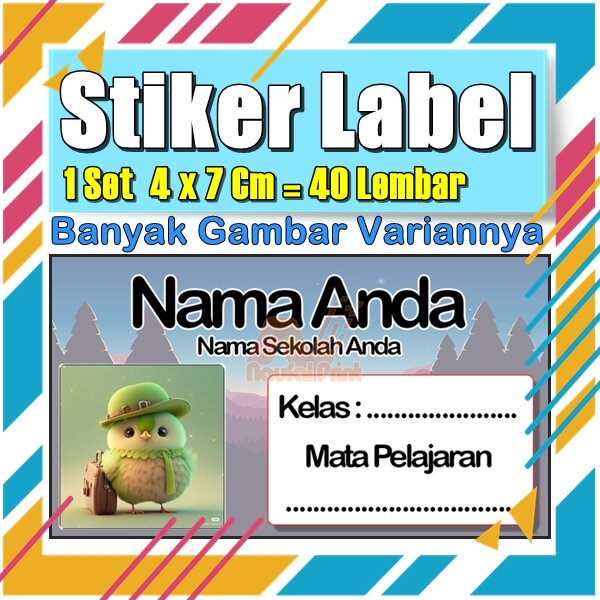 

Stiker Label Nama Buku Pelajaran Anak Karakter Hewan Lucu Cute Murah Sticker Kecil Banyak 20 Lembar Anime Vol-435