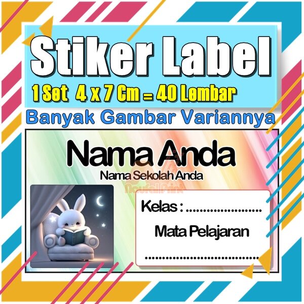 

Stiker Label Nama Buku Pelajaran Anak Karakter Hewan Lucu Cute Murah Sticker Kecil Banyak 20 Lembar Anime Vol-468