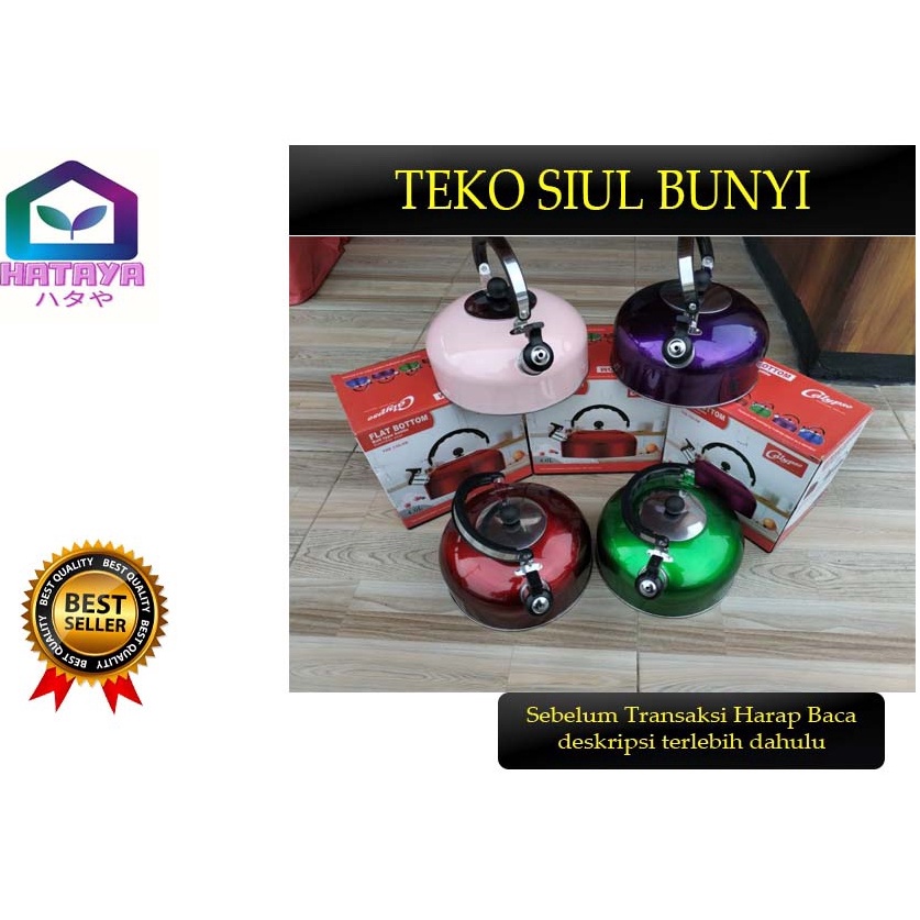 Terbaru HATAYA - TEKO SIUL BUNYI / TEKO MASAK AIR / TEKO STAINLESS STEEL/TEKO WARNA / TEKO BUNYI / T