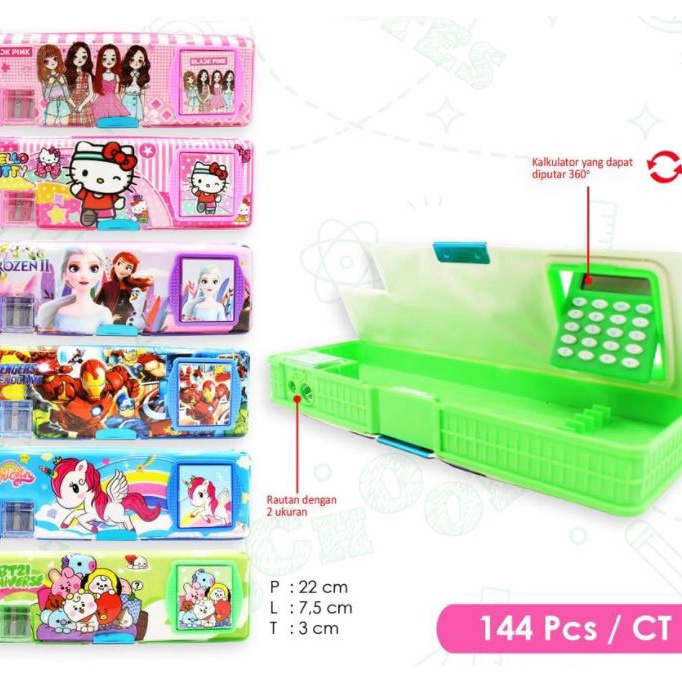

ཧ M 5721 TEMPAT PENSIL MAGNET KALKULATOR + SERUTAN - KOTAK PENSIL ANAK - PENCIL CASE KARAKTER MURAH Terlaris Ð