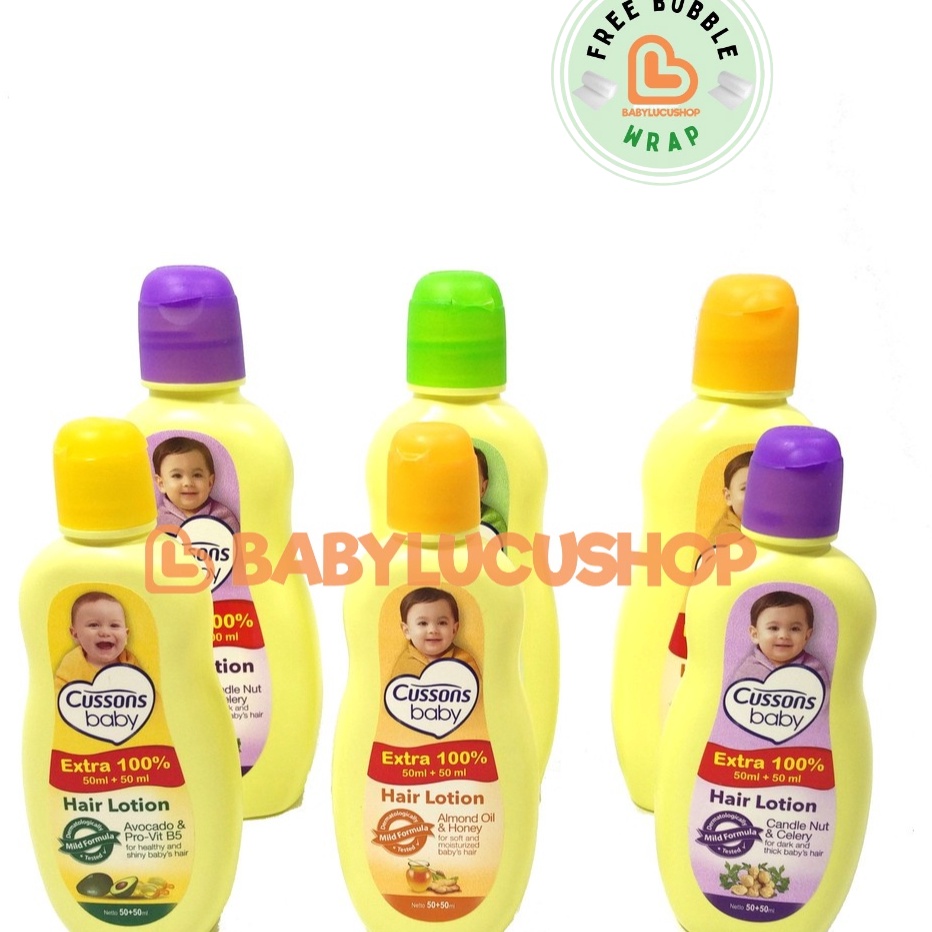 Terkini Cussons Baby HAIR LOTION 50+50ml / 100+100ml Cusson Lotion Rambut Bayi Fora Minyak Kemiri Mu