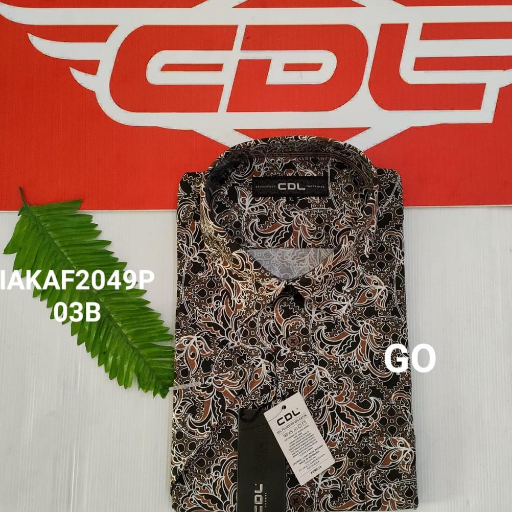 DNA511 gos CDL (CARDINAL) KEMEJA BATIK FORMAL Pakaian Pria Atasan Kemeja Hem Slimfit Lengan Pendek O