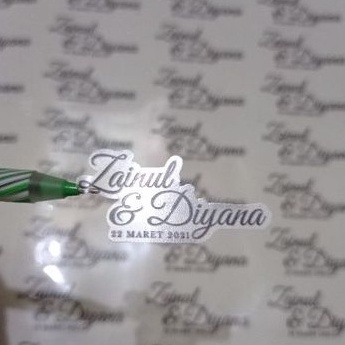 

FKZS4077 TERMURAH [mp85] 335pcs Stiker Wedding Nama Transparant Stiker Wedding Stiker Souvenir Pernikahan custom Stiker nama Custom