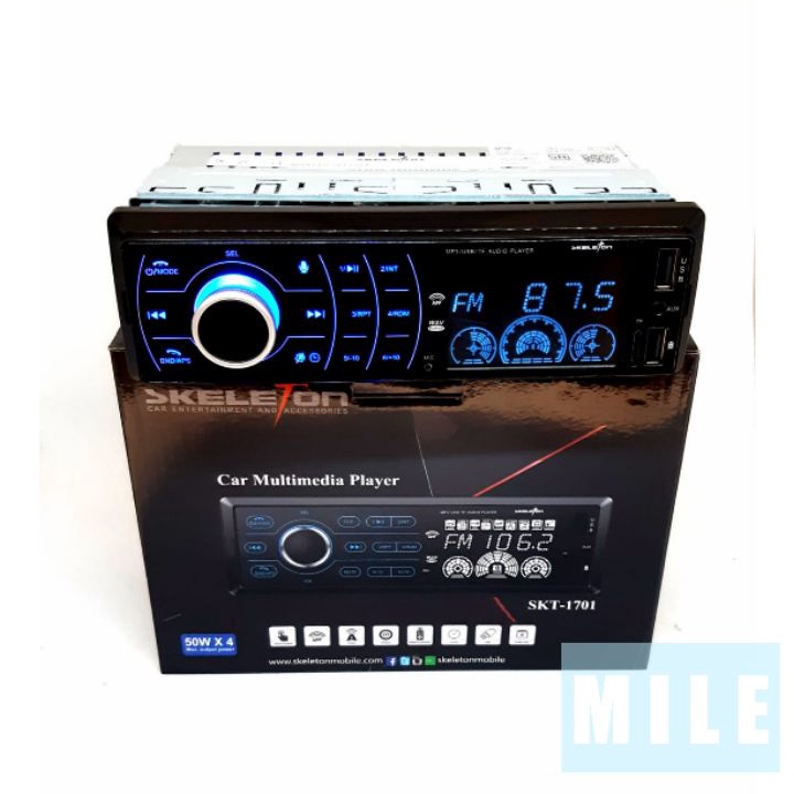 Star Seller. headunit tape mobil mp3 skeleton SKT-1701 / SKT 1701 2 USB slot.