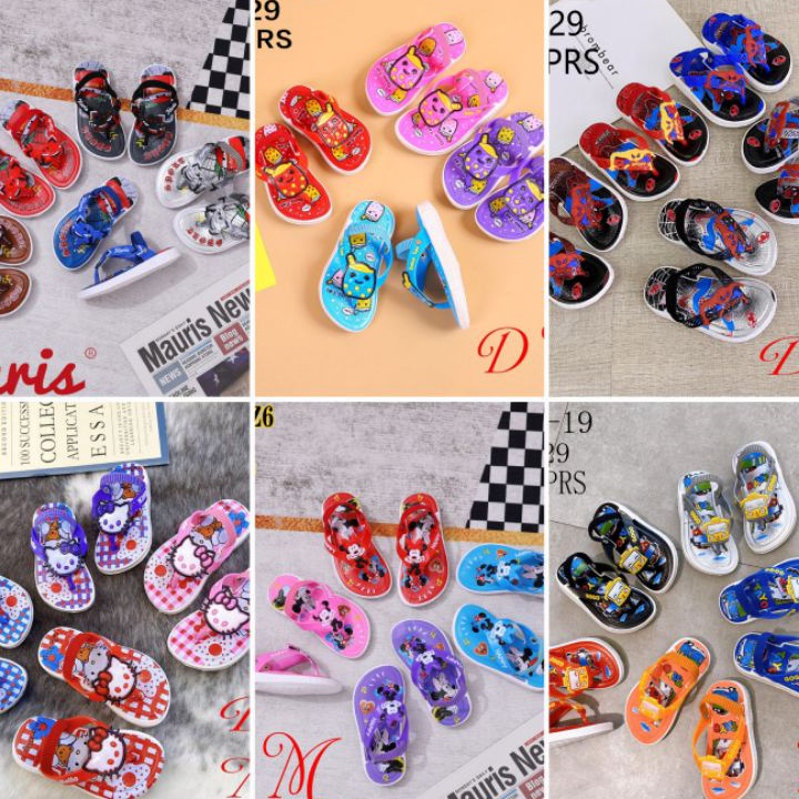 NXCG1298 Ready Stok  Sandal Bunyi Cit Cit Karet Motif Bayi Perempuan dan Laki Sandal Bunyi Sandal Ba
