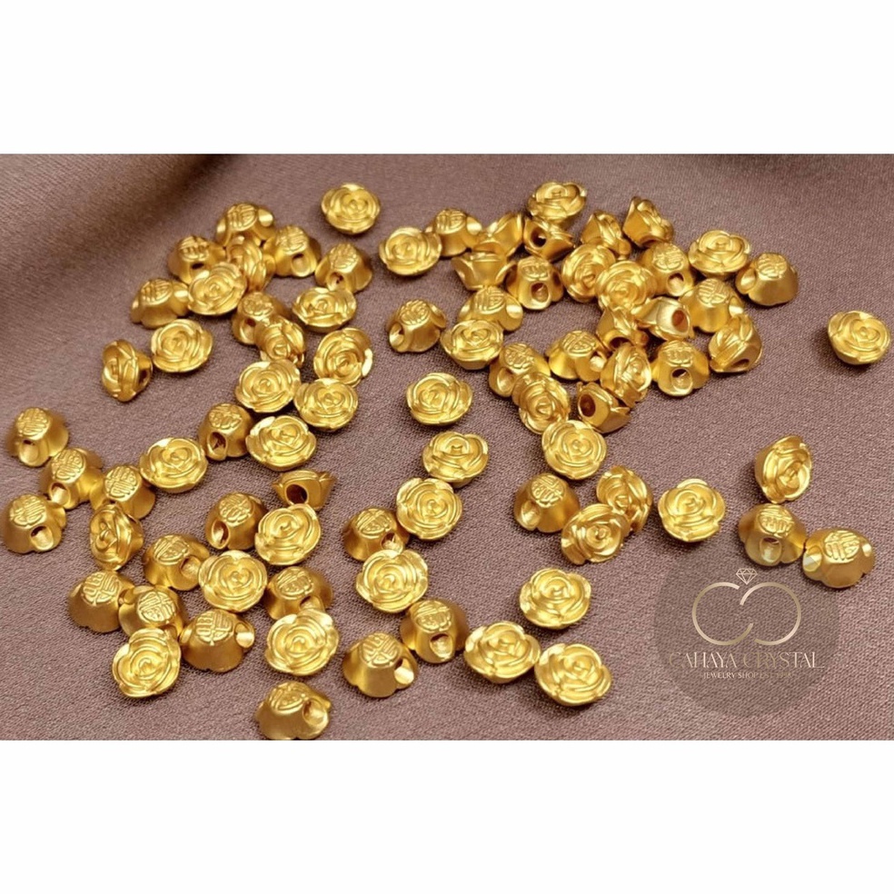 Promo Terbatas7d7Cr Charm Mawar Emas Kadar 24k HK Hongkong 999.9% 9999