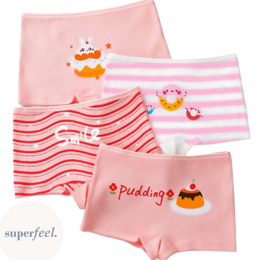 GXXQ9500 sCODs  SFL CELANA DALAM KATUN BOXER ANAK PEREMPUAN COTTON NYAMAN BOCAH BALITA CD WANITA KEC