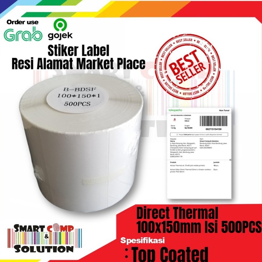 

▼|Model BaruLabel Resi Alamat Market place 100x150mm / 100x150 / 10x15cm / A6❂