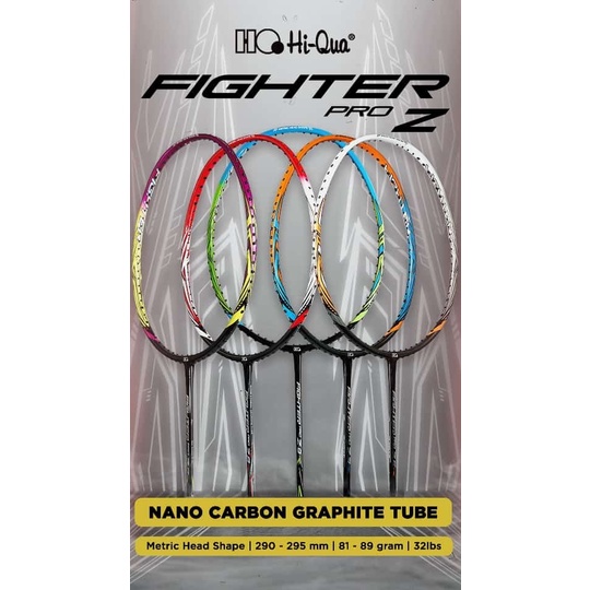 Terlaris Raket Badminton Hiqua Hq / Hi-Qua Fighter Pro Z3/Z5/Z7/Z8/Z9 Original