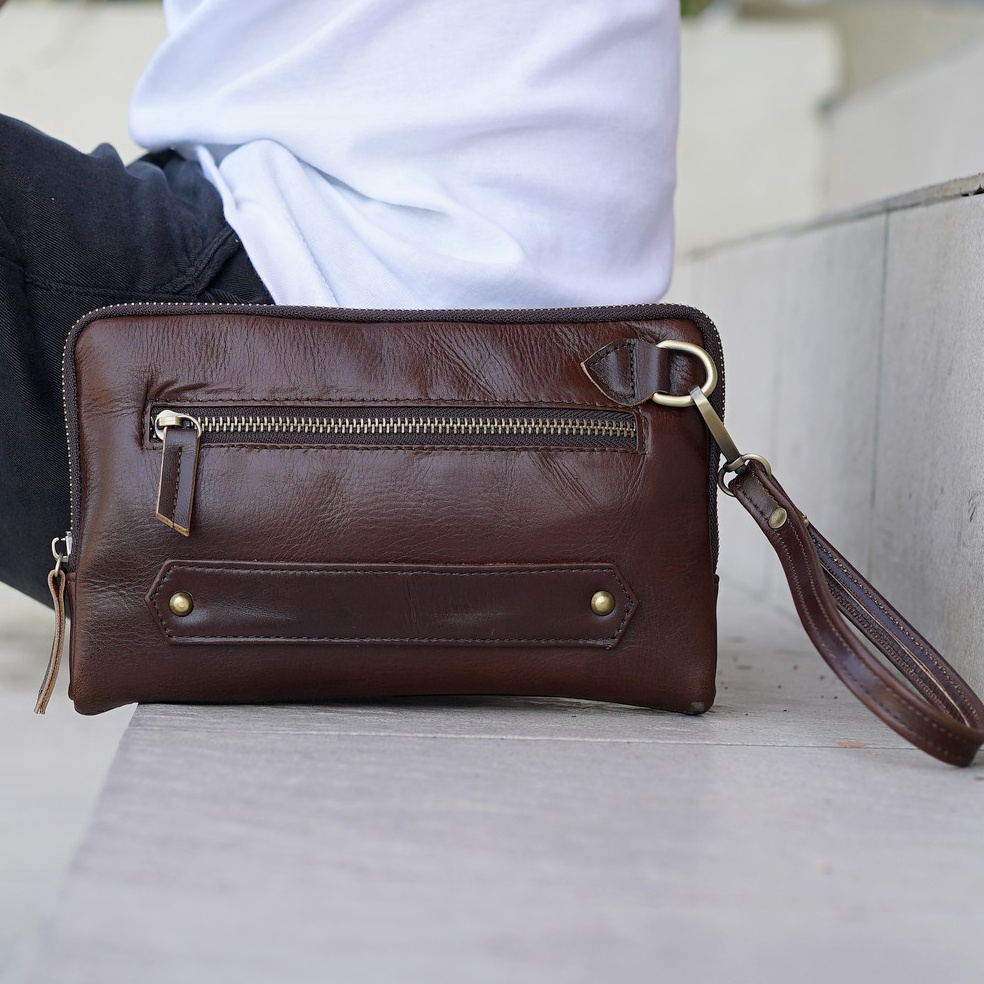 Murah Banget MS Clutch - Tas Tangan Pria Kulit Mark Hemsworth Code V7745