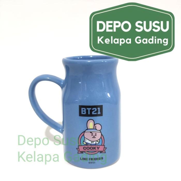 CERAMIC MUG BT21 OFFICIAL LINE FRIENDS | BTS MILK LIFE GELAS KERAMIK