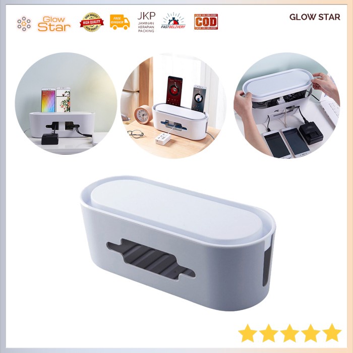 

Kotak Perapi Penata Wadah Tempat Organizer Kabel Charger Wire CableBox